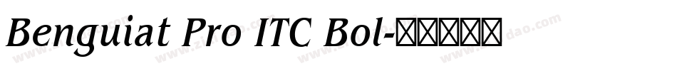 Benguiat Pro ITC Bol字体转换